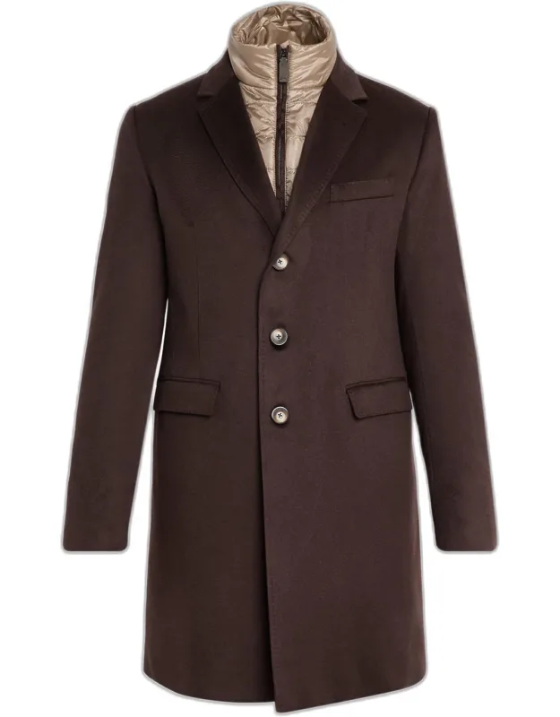 Cashmere Coat With Removable Bib