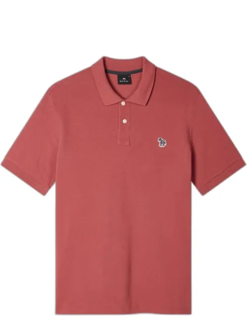 Soft Pink Organic Cotton Zebra Polo Shirt