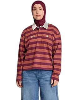 Striped Long-sleeve Polo Shirt