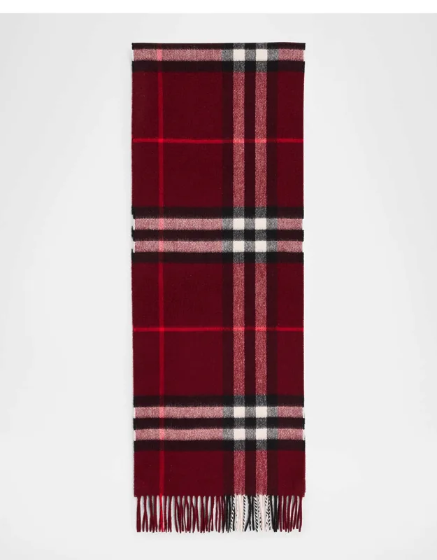 Wide Check Cashmere Scarf