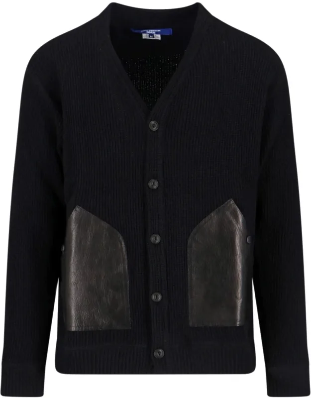 Cotton And Leather Cardigan