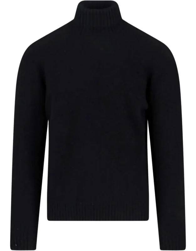 Cashmere Sweater With High Neck And Long Sleeves