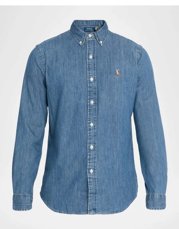 Core-fit Denim Button-down Shirt