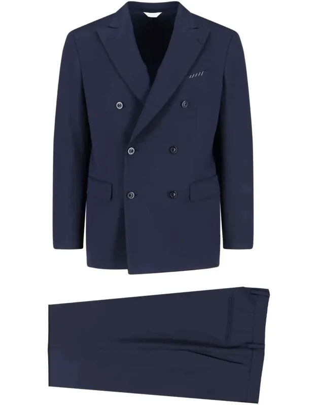 Double-breasted Virgin Wool Blend Suit
