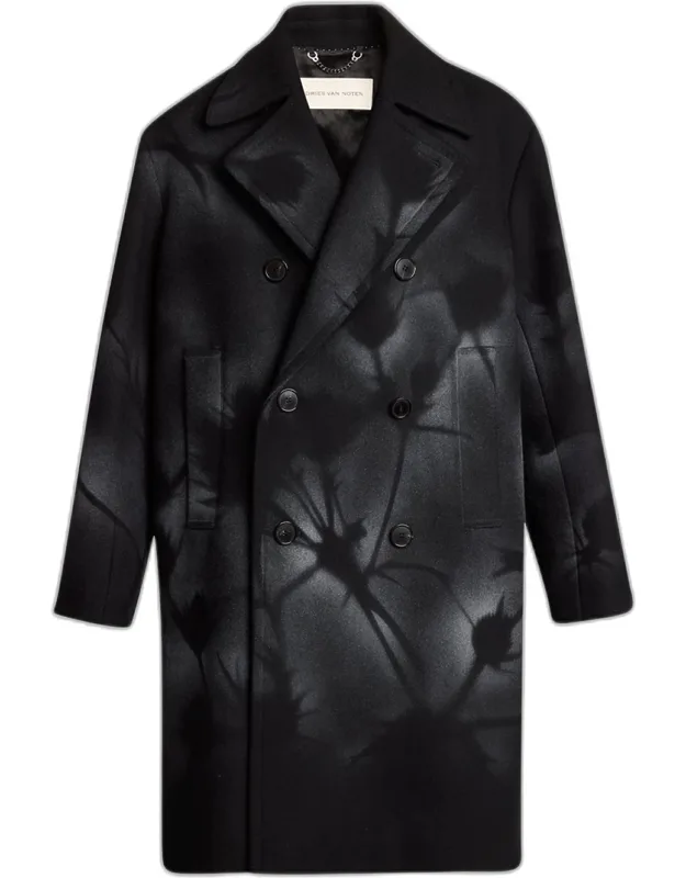 Racos Printed Double-breasted Coat