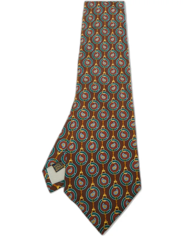 Vintage Printed Silk Traditional Tie