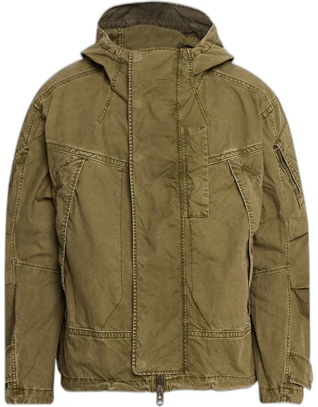 Cotton Canvas Hooded Parka