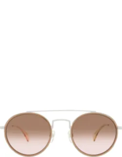 Brown Gradient Round Sunglasses
