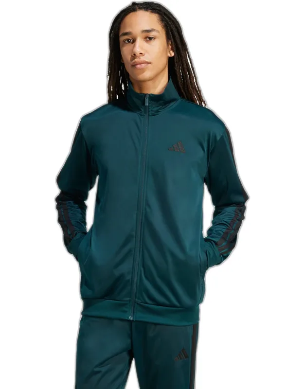 Adidas 3-stripes Tricot Track Jacket - Soft Knit Fabric, Stand-up Collar