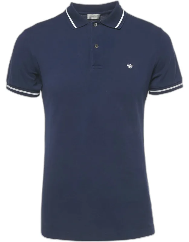 Bee Embroidered Pique Polo T-shirt