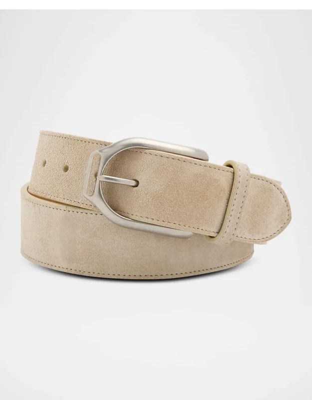 Wellington Stirrup-buckle Suede Belt