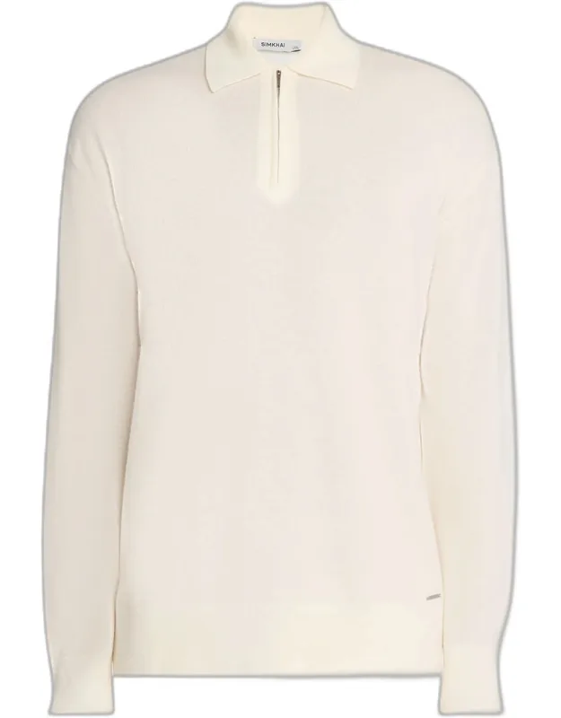 Geoff Cashmere Quarter-zip Sweater