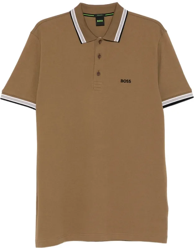 Striped Collar Polo Shirt