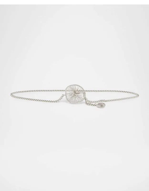 Crystal-embellished Chain Belt