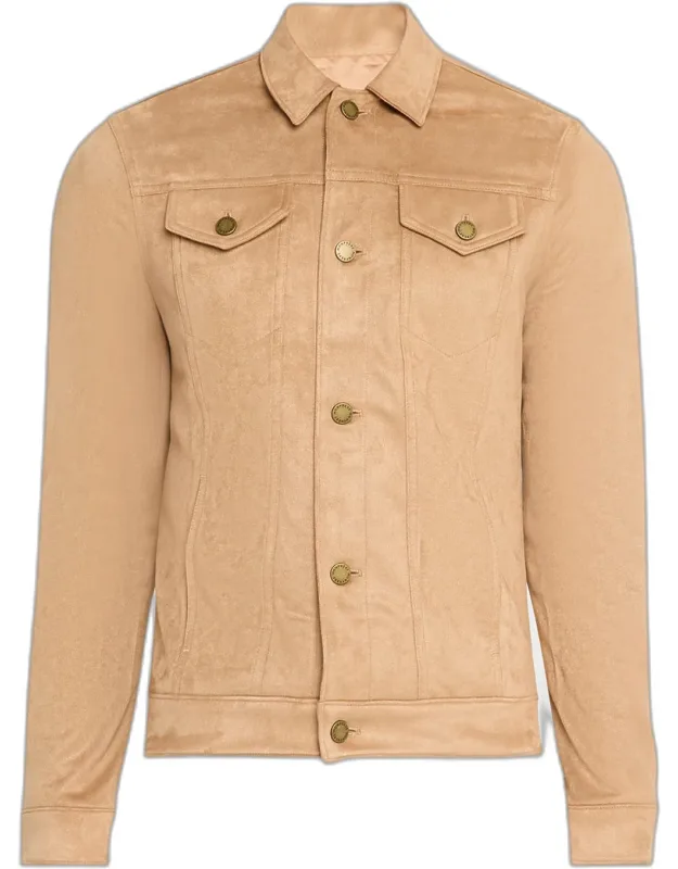 Faux Suede Shirt Jacket