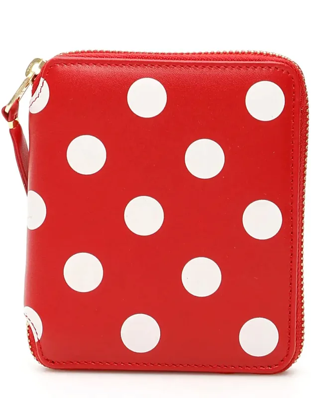 Polka Dot Zip-around Wallet