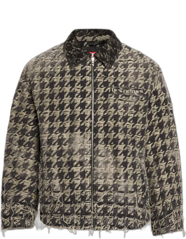 D-elmo-fsh Houndstooth Denim Jacket