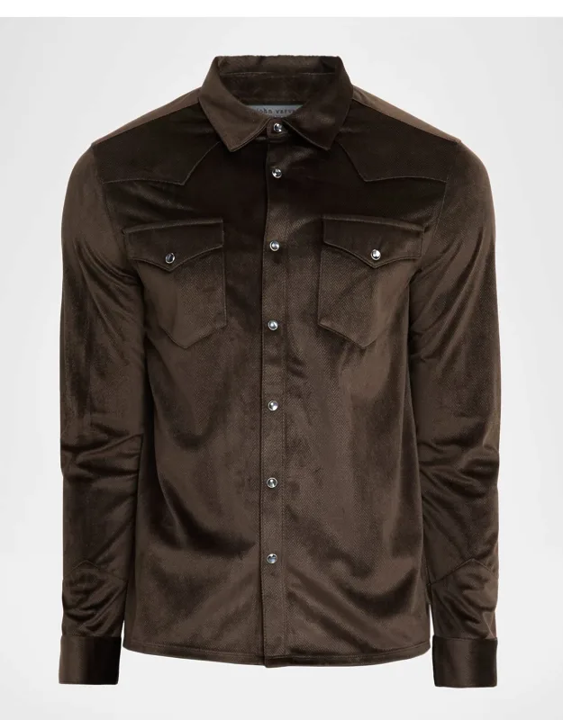 Andres Herringbone Western Shirt