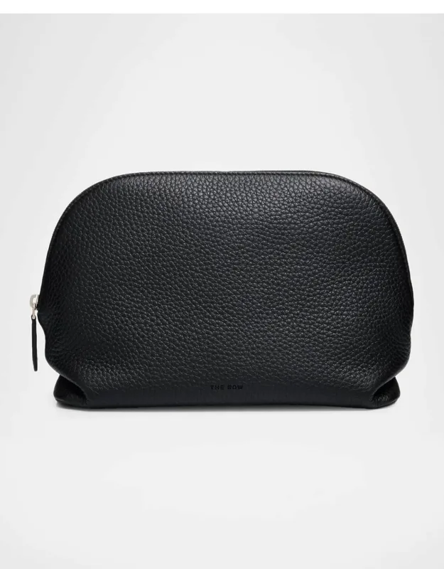 Pebble Leather Zip Clutch