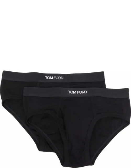 Two-pack Logo-waistband Briefs