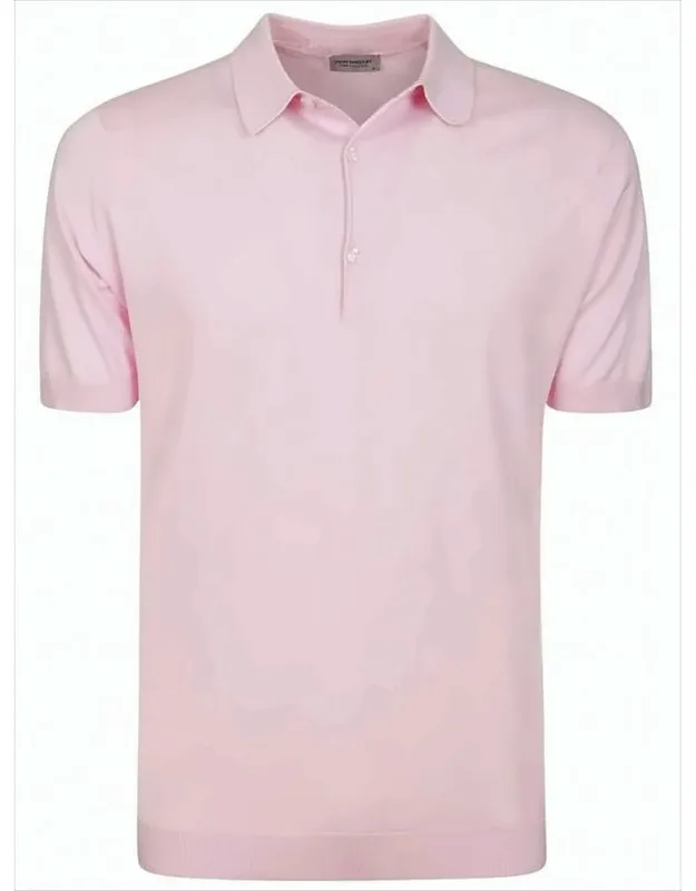 Soft Light Pink Polo Shirt With Traditional Collar