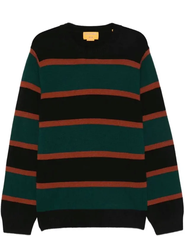 Striped Cashmere Crew Neck Sweater