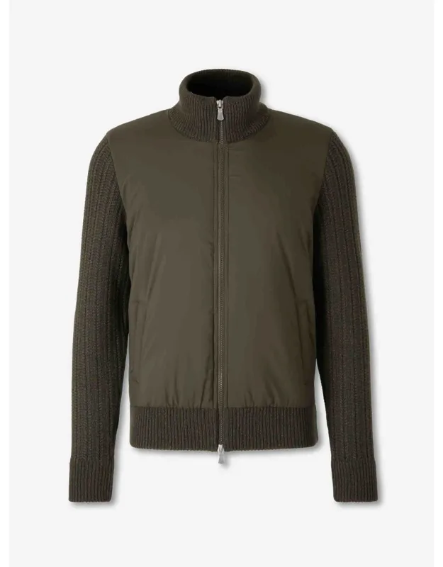 Padded Wool Cardigan