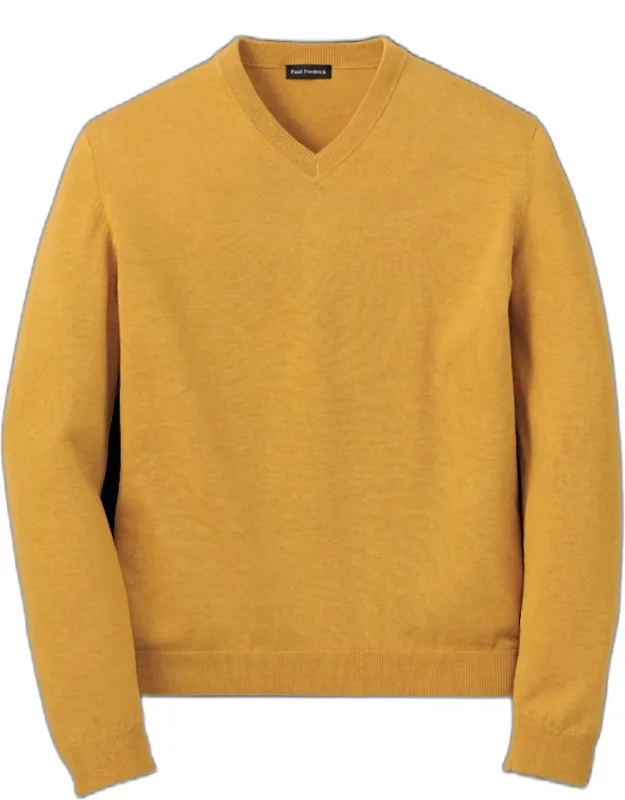 Supima Cotton V-neck Sweater