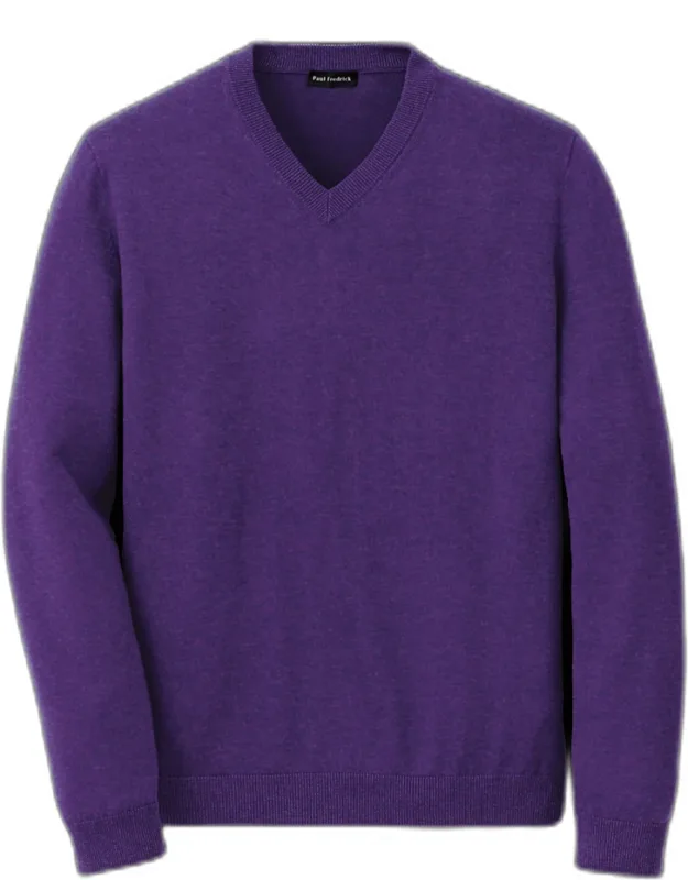 Supima Cotton V-neck Sweater