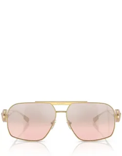 Versace Eyewear Sunglasses Aviator Gold Metal Italy