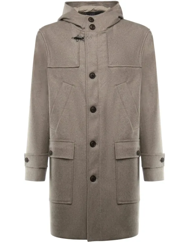 Padded Gabardine Pea Coat