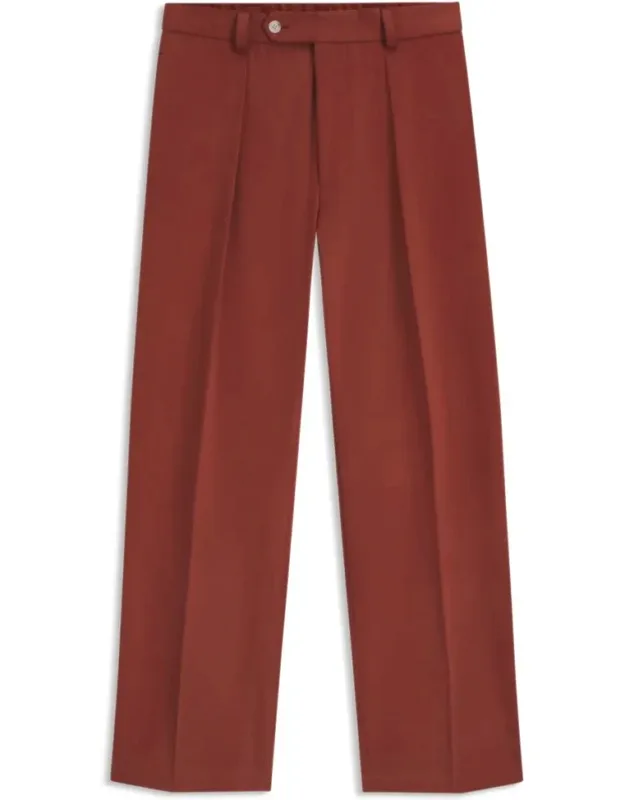 Micro-patterned Trousers In Cotton