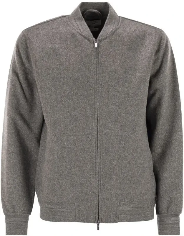 Wool Blend Bomber Jacket