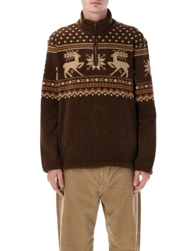 Recycled Fleece Half-zip Sweater