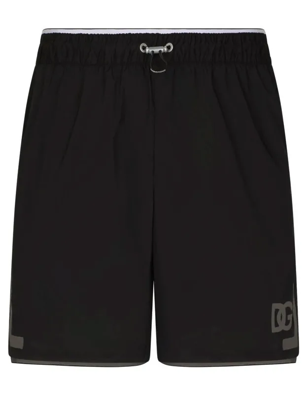 Thigh-length Monogram-print Swim Shorts