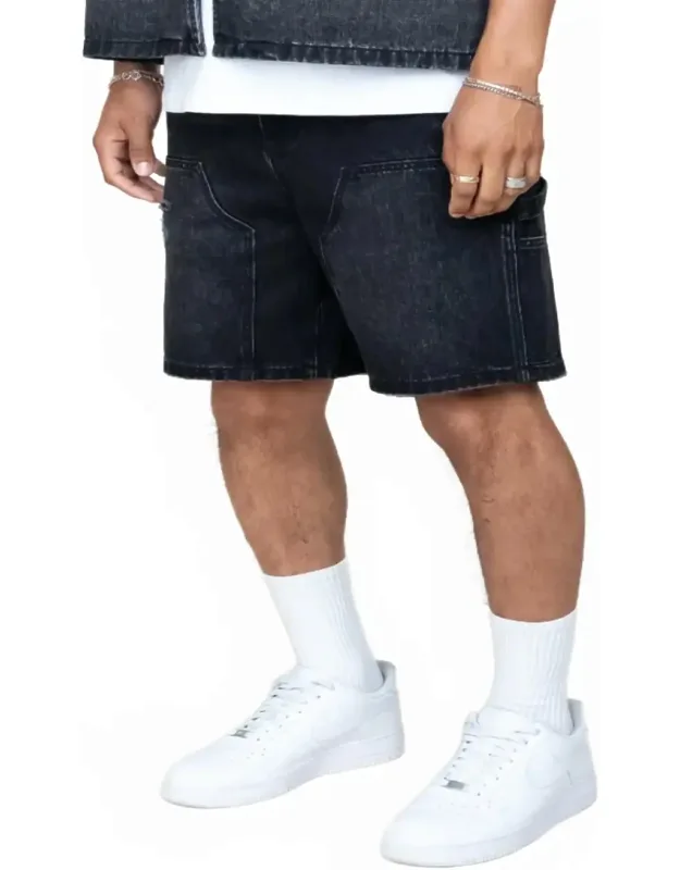 Double Knee Denim Shorts