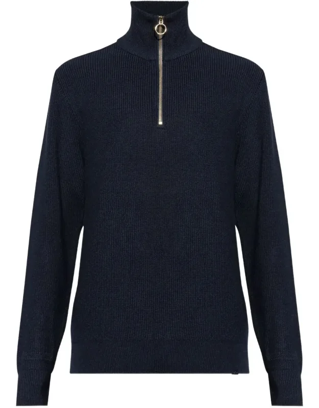 Shark Tag Tech Wool Half Zip Sweater