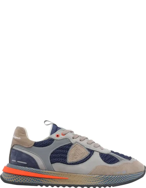 Philippe Model Olympique Sneakers, Laces Closure, Fabric And Suede Upper