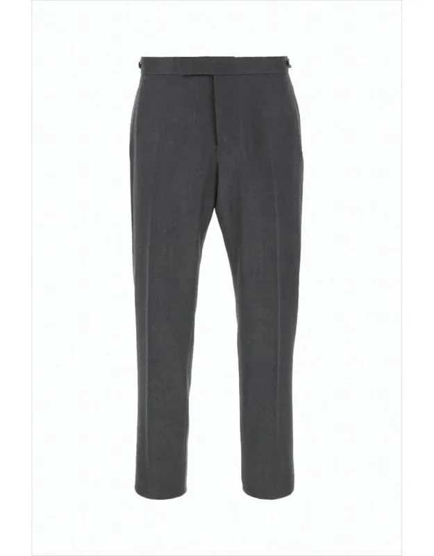 Cropped Wool Suit Pants
