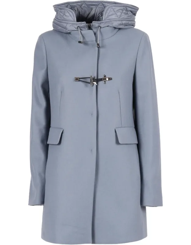 Toggle Double Breasted Front Nylon Coat
