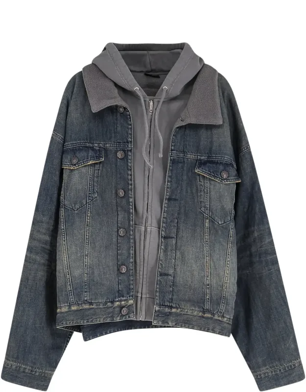 Layered Cotton Denim Jacket