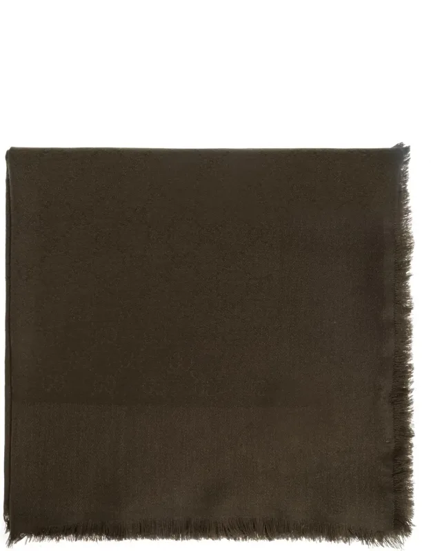 Scarf With Gg Pattern