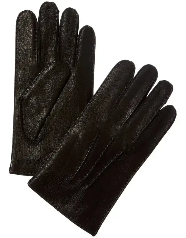 Hand Stitched Cashmere-lined Leather Gloves
