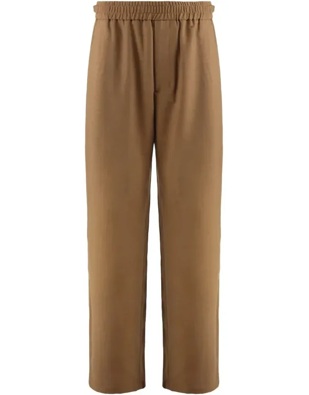 Elasticated Wool Twill Trousers