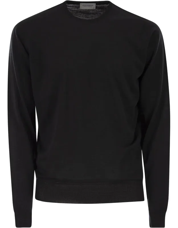 Crew Neck Jumper In Extra-fine Merino Wool
