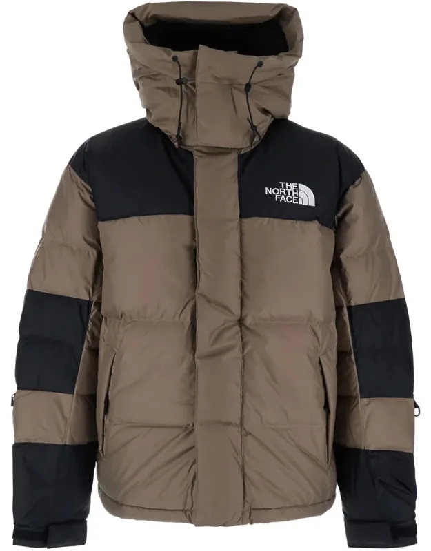 Down Jacket With Removable Drawstring Hood And Logo Lettering In Tech Fabric