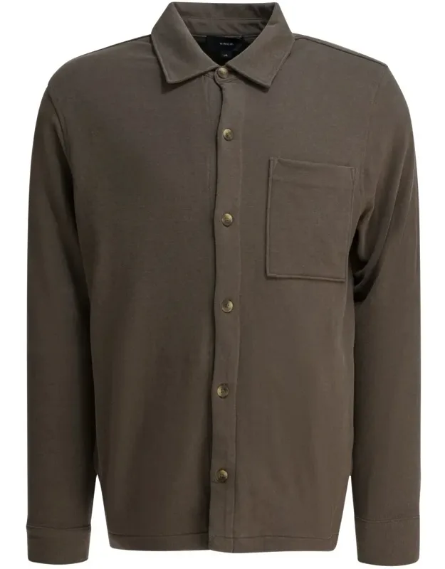 Cotton Suede Overshirt Jacket