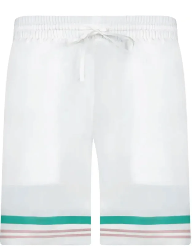 Casablanca Bermuda Shorts With Elastic Waistband And Drawstring