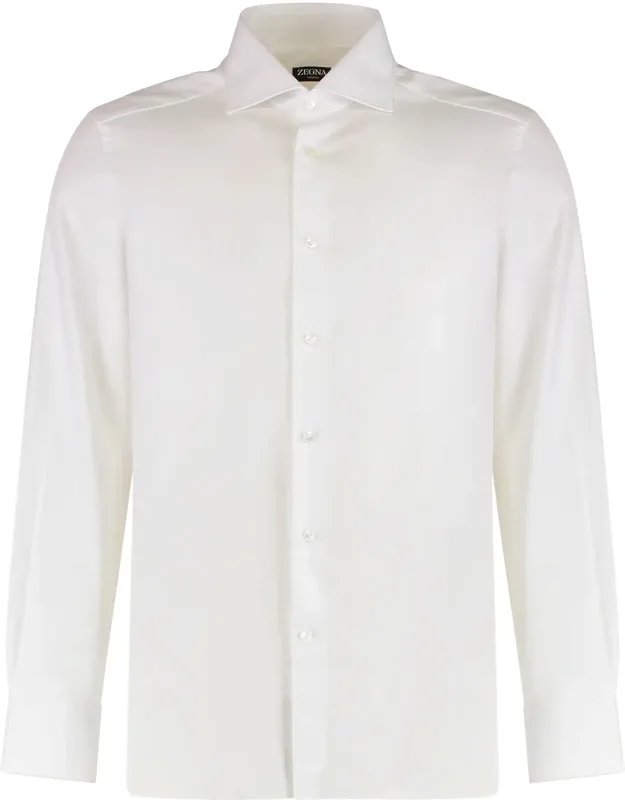 Zegna Shirt - Elegant Lightweight Breathable Fabric, Classic Collar