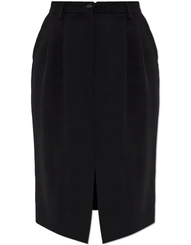 Wool Skirt With Front Slit